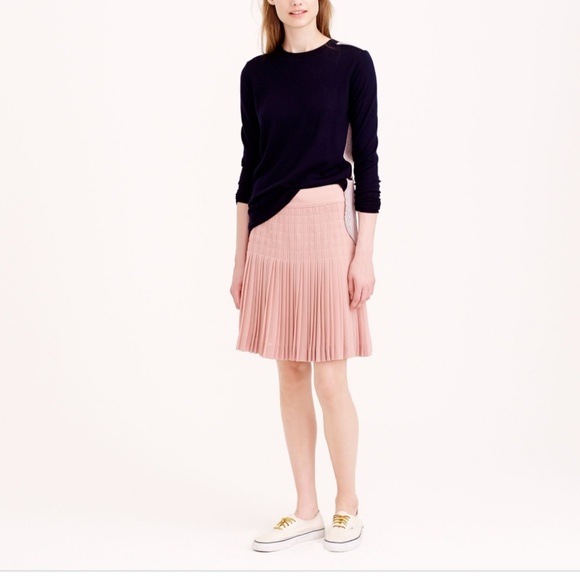 J. Crew Dresses & Skirts - J. Crew • Pleated Pink Lattice Skirt